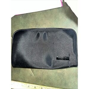Chanel Perfume Women's Makeup Pouch Cosmetic Bag Black Logo